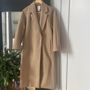 H&M long oversized fully lined jacket